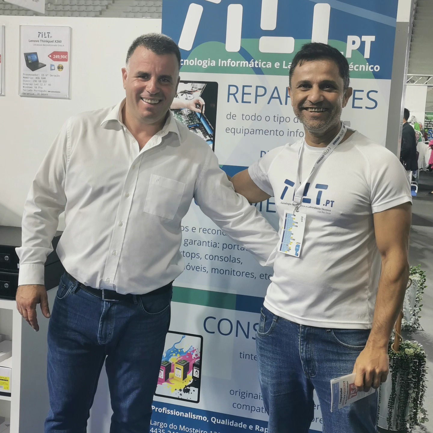 Marco Martins e Marco Cardoso no Stand da TILT.pt na ExpoGondomar 2023